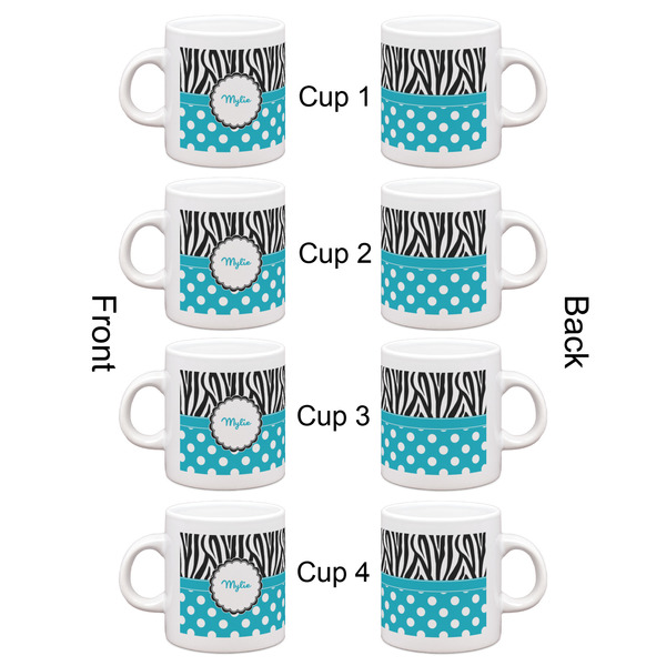 Dots & Zebra Espresso Cup Set of 4 - Apvl
