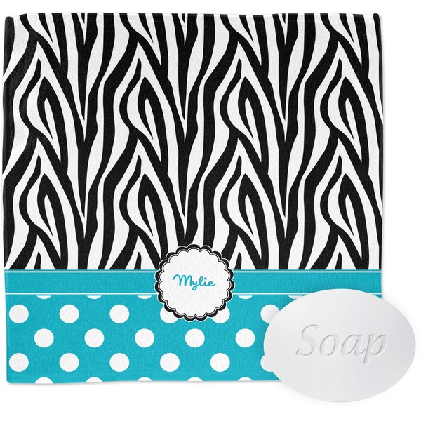 Custom Dots & Zebra Washcloth (Personalized)