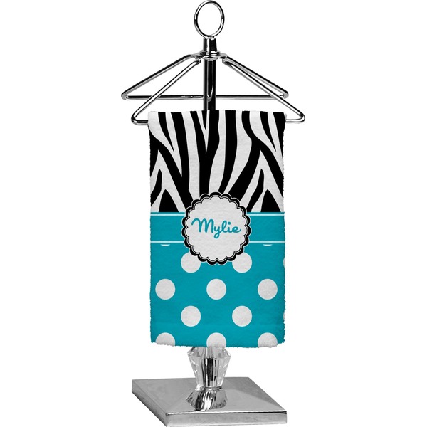 Custom Dots & Zebra Finger Tip Towel - Full Print (Personalized)