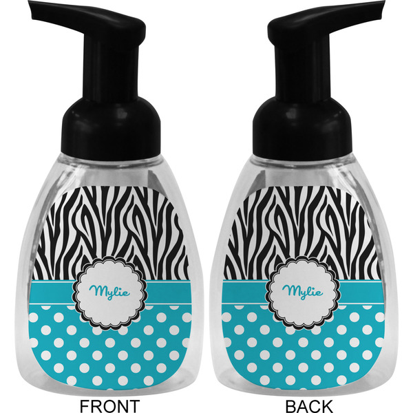 Dots & Zebra Foam Soap Bottle (Front & Back)