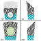 Dots & Zebra French Fry Favor Box - Front & Back View