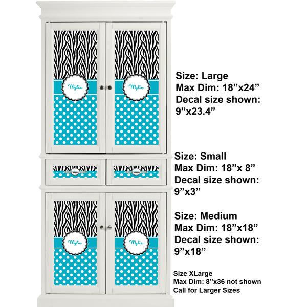 Dots & Zebra Full Cabinet (Show Sizes)