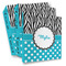 Dots & Zebra 3 Ring Binder - Full Wrap (Personalized)