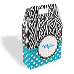 Dots & Zebra Gable Favor Box (Personalized)