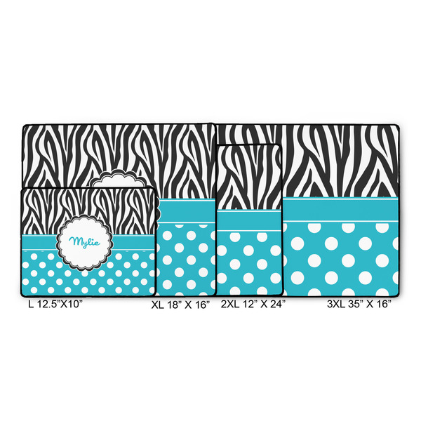 Dots & Zebra Gaming Mats - SIZE CHART