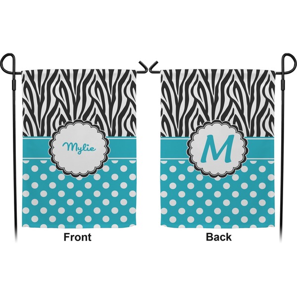 Dots & Zebra Garden Flag - Double Sided Front and Back