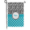Dots & Zebra Small Garden Flag - Single Sided w/ Name or Text