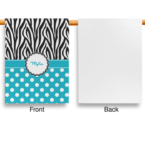 Dots & Zebra Garden Flags - Large - Single Sided - APPROVAL