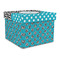 Dots & Zebra Gift Boxes with Lid - Canvas Wrapped - Large - Front/Main