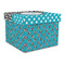 Dots & Zebra Gift Box with Lid - Canvas Wrapped - Large (Personalized)
