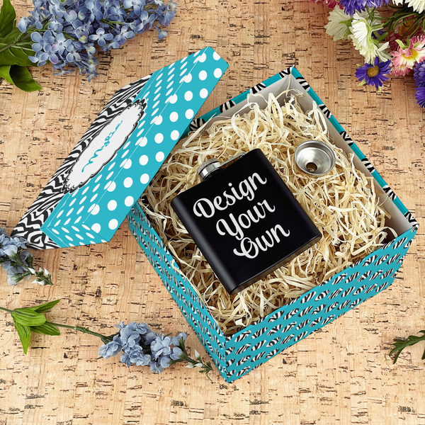 Dots & Zebra Gift Boxes with Lid - Canvas Wrapped - Large - In Context