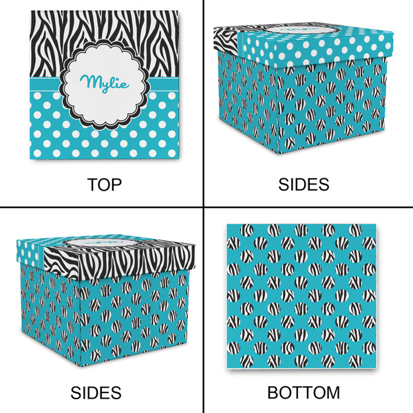 Dots & Zebra Gift Boxes with Lid - Canvas Wrapped - Medium - Approval