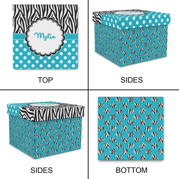 Dots & Zebra Gift Boxes with Lid - Canvas Wrapped - XX-Large - Approval
