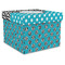 Dots & Zebra Gift Boxes with Lid - Canvas Wrapped - XX-Large - Front/Main
