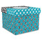Dots & Zebra Gift Box with Lid - Canvas Wrapped - XX-Large (Personalized)
