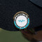 Dots & Zebra Golf Ball Marker Hat Clip - Gold - On Hat