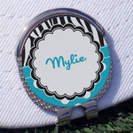 Dots & Zebra Golf Ball Marker - Hat Clip