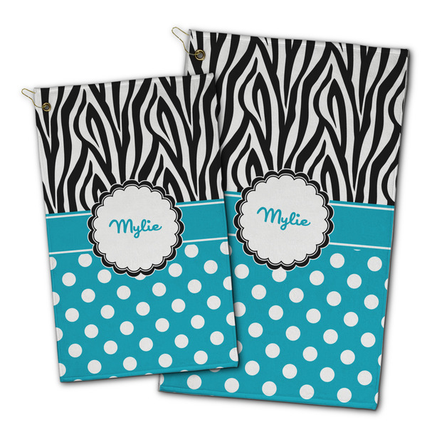 Dots & Zebra Golf Towel - PARENT (small and large)