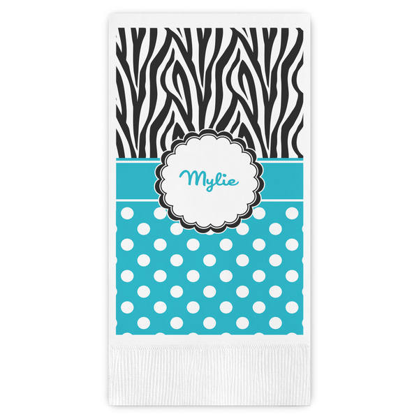 Custom Dots & Zebra Guest Towels - Full Color (Personalized)