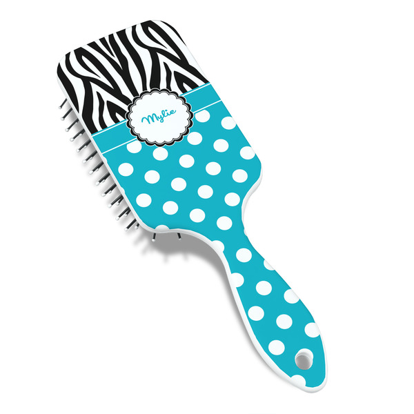 Dots & Zebra Hair Brush - Angle View