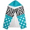 Dots & Zebra Hooded Towel - Folded