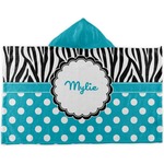 Dots & Zebra Kids Hooded Towel (Personalized)