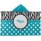 Dots & Zebra Kids Hooded Towel (Personalized)