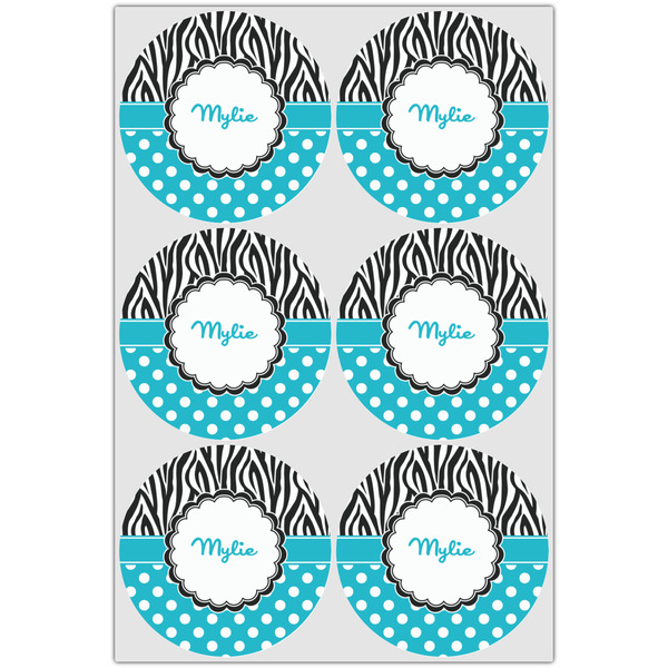 Dots & Zebra Icing Circle - Large - Set of 6