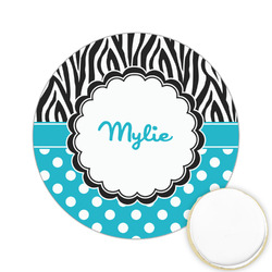 Dots & Zebra Printed Cookie Topper - 2.15" (Personalized)