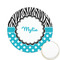 Dots & Zebra Printed Cookie Topper - 2.15" (Personalized)