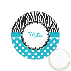 Dots & Zebra Printed Cookie Topper - 1.25" (Personalized)