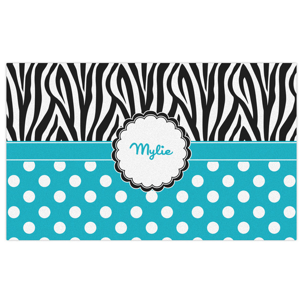 Dots & Zebra Indoor / Outdoor Rug - 3'x5' - Front Flat
