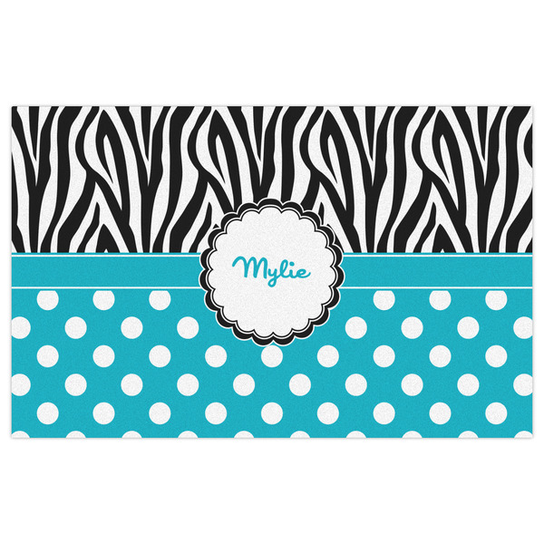Dots & Zebra Indoor / Outdoor Rug - 5'x8' - Front Flat