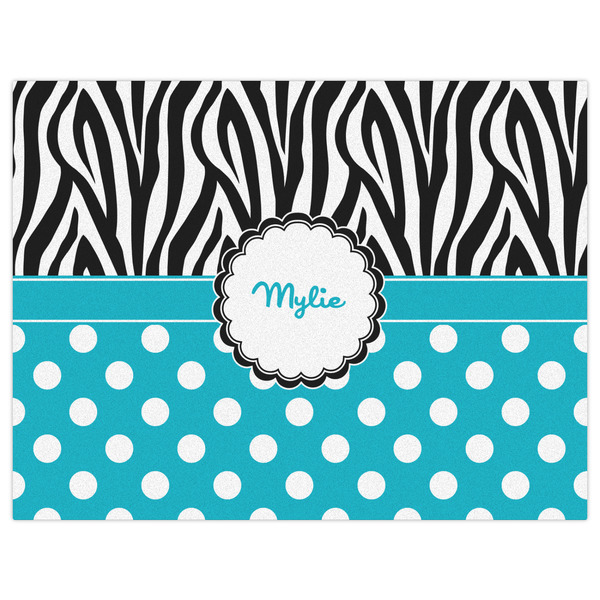 Dots & Zebra Indoor / Outdoor Rug - 6'x8' - Front Flat