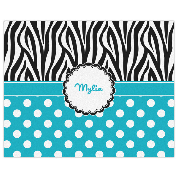 Dots & Zebra Indoor / Outdoor Rug - 8'x10' - Front Flat