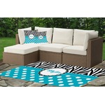 Dots & Zebra Indoor / Outdoor Rug - Custom Size w/ Name or Text