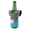 Dots & Zebra Jersey Bottle Cooler - ANGLE (on bottle)