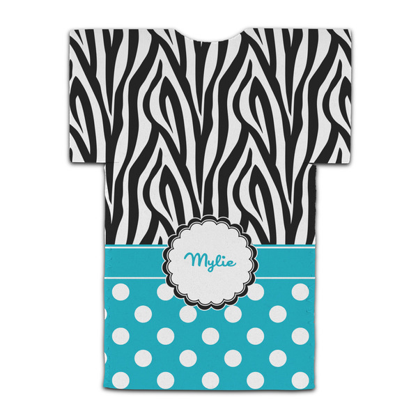Dots & Zebra Jersey Bottle Cooler - BACK (flat)