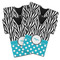 Dots & Zebra Jersey Bottle Cooler - Set of 4 (Personalized)