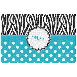 Dots & Zebra Jigsaw Puzzle - 1000-piece (Personalized)