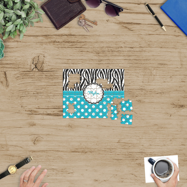 Dots & Zebra Jigsaw Puzzle 110 Piece - In Context