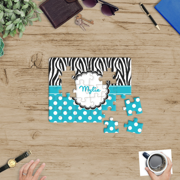 Dots & Zebra Jigsaw Puzzle 30 Piece - In Context