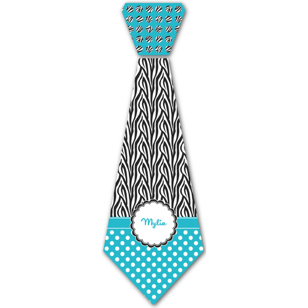 Custom Dots & Zebra Iron On Tie - 4 Sizes w/ Name or Text