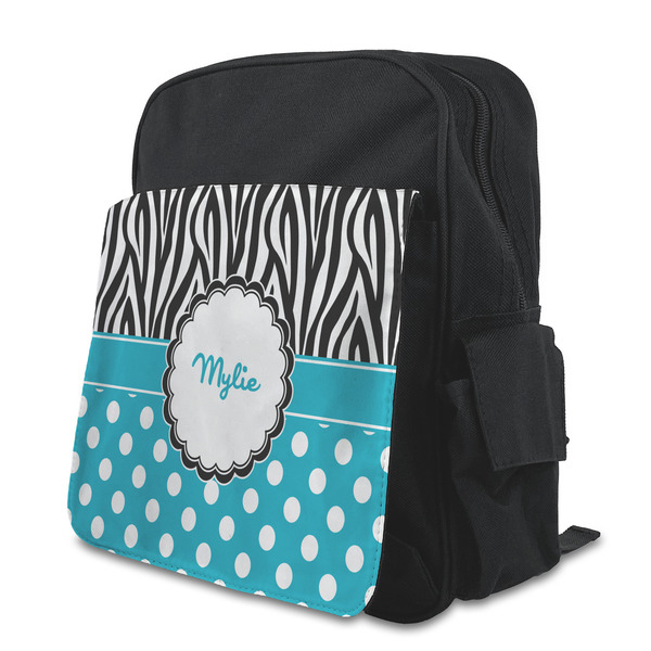 Custom Dots & Zebra Preschool Backpack (Personalized)