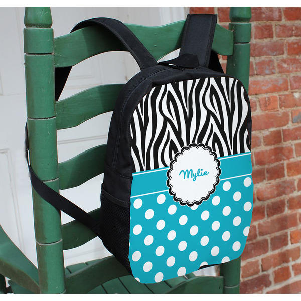 Dots & Zebra Kids Backpack - In Context