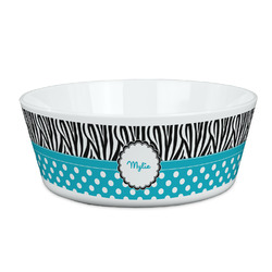 Dots & Zebra Kid's Bowl (Personalized)