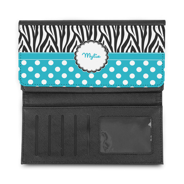Dots & Zebra Ladies Wallet - Half Way Open