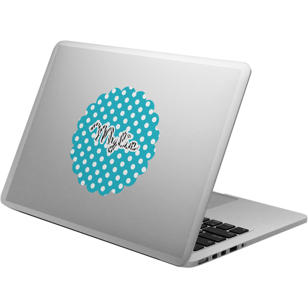 Custom Dots & Zebra Laptop Decal (Personalized)