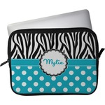 Dots & Zebra Laptop Sleeve / Case - 13" (Personalized)