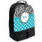 Dots & Zebra Large Backpack - Black - Angled View